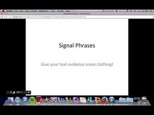 Signal Phrases