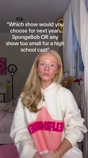Sorry I know I’m gonna get hate for the SpongeBob thing.. NO Into the woods, six, spelling bee, etc.. #highschooltheatre #musicaltheatre #schoolmusical #theatrekid