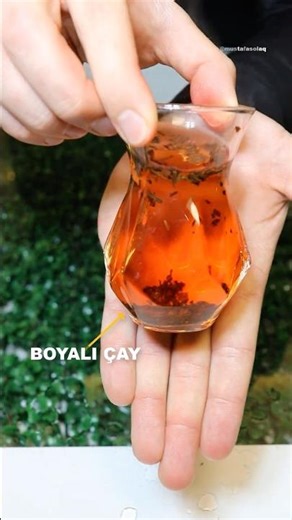 ÇAYA KATILAN SENTETİK BOYA GERÇEK Mİ ? #shorts
