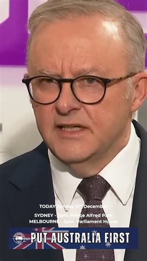 TODAY Sunday 21st December. Albo, it's time to GO! SYDNEY - 2pm. Prince Alfred Park MELBOURNE - 2pm. Parliament House | Put Australia First