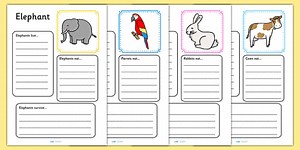 Animal Fact File Worksheets