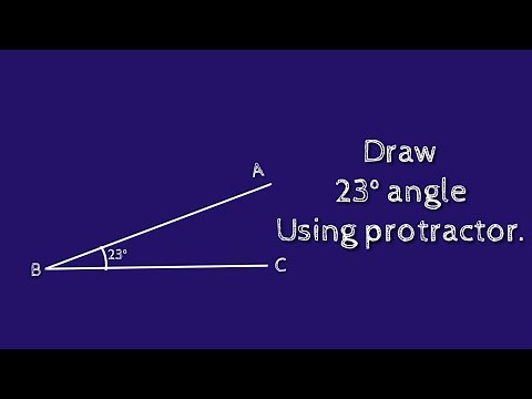 How to draw 23 degree angle using protractor. shsirclasses.