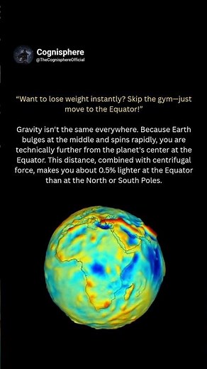 Distribution of gravity on earth