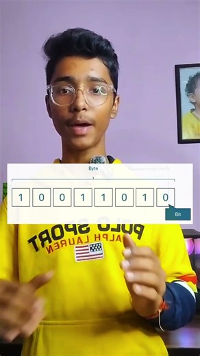 1 Byte = 8 Bits? 🤯 The Math of Data Explained I #shorts #tech #computer