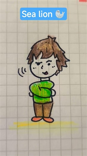 Sea lion meme 🦭💪🤣 #art #seguimi #drawing #anime
