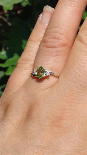 Peridot Ring St John Island, 19th Century Gemstone, Ancient Egyptian Red Sea Peridot, Sterling Ring