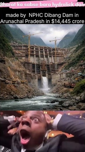 🏗️ India's Tallest Hydropower Project: Dibang Dam #shorts #trending #facts