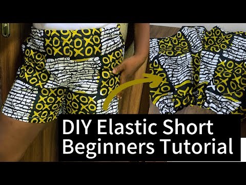 DIY Easy Elastic Waist Shorts 🩳 |Beginner Friendly + Summer Must-Have! #quickdiyshort #elasticpants