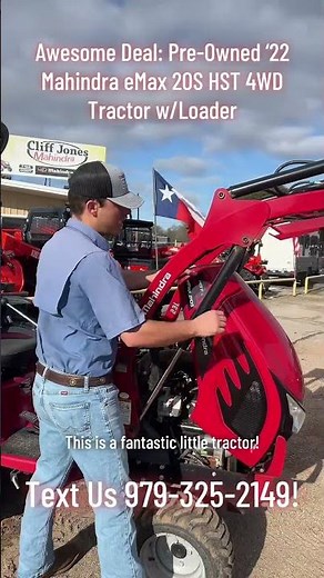 Awesome Deal: Pre-Owned 2022 Mahindra eMAX Series eMax 20S HST 4WD Tractor With Front End Loader