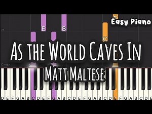 Matt Maltese - As the World Caves In (Easy Piano, Piano Tutorial) Sheet