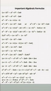 Algebraic expression formulas
