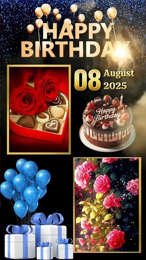 8. August 2025 Geburtstagsgrüße | Geburtstag Video | Geburtstagslied