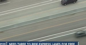 3-passenger HOV requirement in effect Jan. 1