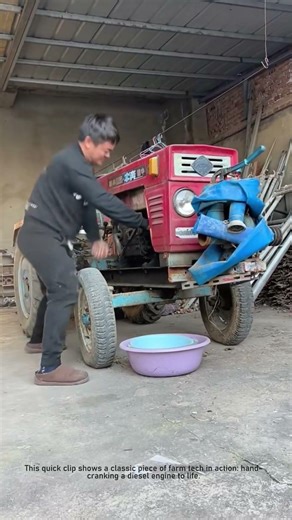 How to Start a Tractor by Hand | Old School Skill