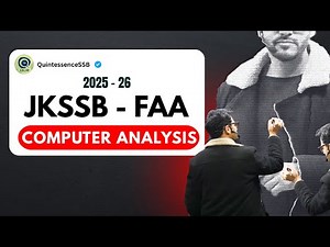 JKSSB FAA : Computer Paper Analysis | All PYQs Explained & Topic-Wise Weightage | 2025 Strategy 🔥