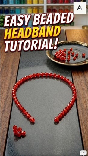"Easy Crystal Beaded Headband Tutorial: DIY Stylish & Budget-Friendly Handburn!"#diyaccessories #diy