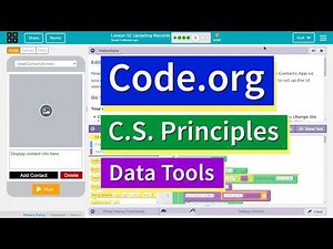 Updating Records Lesson 12.5 Tutorial with Answers Code.org CS Principles