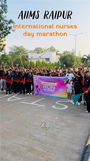 Aiims Raipur international nurses day marathon 🏃🏃‍♀️