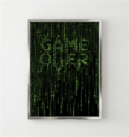 Matrix Game Over: Cyberpunk Code Rain Wall Art Print (digital Download) - Etsy