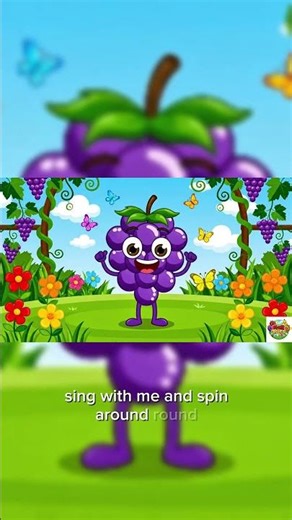 Grape Song #grapesong#grapeforkids#fruitsong#kidslearning#shorts