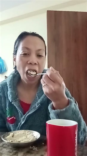 Mashed Yam with ghee and condensed milk for breakfast