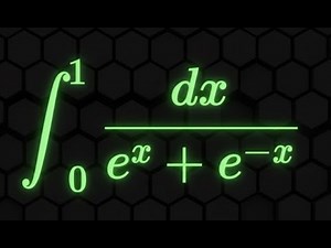 Definite integral of 1 divided by (e^x + e^(-x)) from 0 to 1