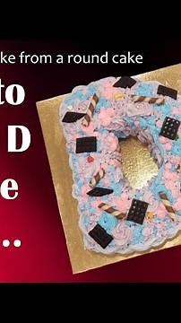 D alphabet cake|how to make D shape cake from round cake|2 kg D letter cake design|butterscotch cake
