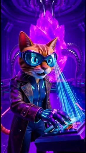 The Universe's Most Dangerous Cat 🐾🛰️#cat #aianimation #alien