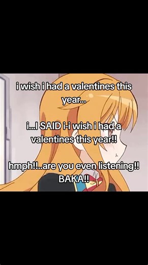 its not i like you or anything though...! (guess who's staying single this year.) #fyp #valentinesday #trending #tsundere