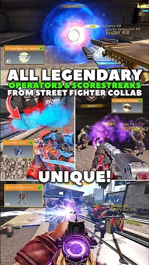 All Legendary Operators & Scorestreaks from Street Fighter Collab! #codm