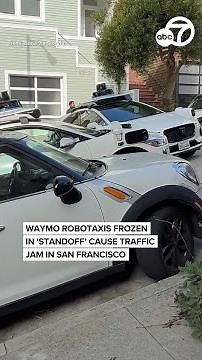 3 Waymo self-driving cars in 'standoff' cause traffic jam in San Francisco
