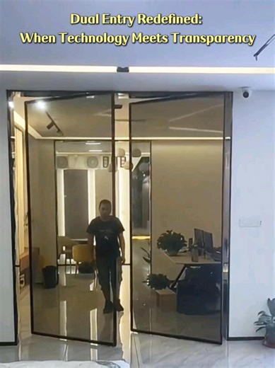 Dual Entry Redefined: When Technology Meets Transparency #pivotdoor #automaticdoors #smartentrance #retailtech #sydneybusiness
