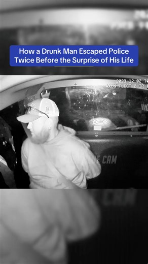 How a Drunk Man Escaped Police Twice Before the Surprise of His Life #cops #copsoftiktok