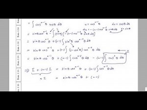 Integral of cos^n