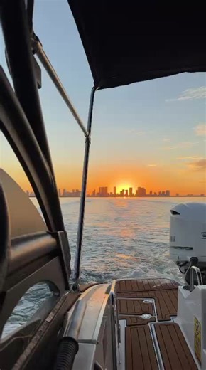 Miami sunset from the bay