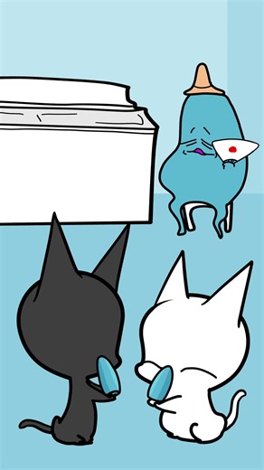 How to make Free Popsicle Taste 100x Better 🍧🐾 #animation #friendship #cats #animationtiktok #アニメーション