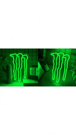 Monster Energy Neon Sign LED Room Bar Man Cave LED Basement Boys Girls Men, Decorative Lighting Fixture, Perfect Gift Idea #monsterenergy #walllights #motionsensorbulbsocket #acrylicsignage #ledlightnightstand #uniquelighter #mancavesign #naturiumglowingbodybundle #playroommusthave #shoplighting
