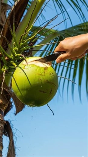 Real Coconut Cutting ASMR 🥥 | Hard Shell, Satisfying Sounds #Shorts #sivasarvanasmr #asmr #cute #ssa