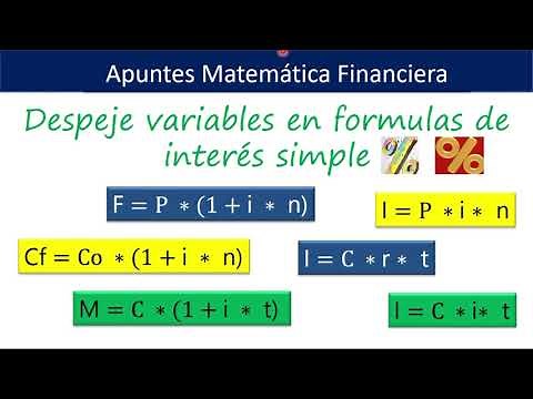Despeje formulas Interes Simple