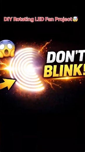 DIY Rotating LED Fan Project 😱 | Simple Motor Science Hack ⚙️ #diy#scinceproject