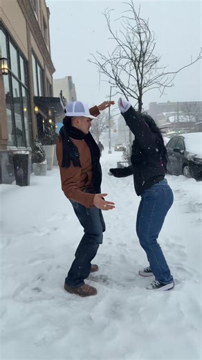 Un baile en las calles de New York 🤩🔥 @Janexyy #newyorkcity #snow
