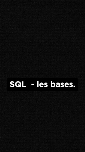 Dev Malin on Instagram: "Les bases du SQL au lycée (NSI). #python #programmation #lycee"