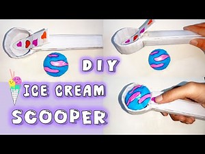 DIY ice cream scooper tutorial | cardboard ice cream scooper | cardboard ice cream shop | ice cream