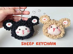 Easy Crochet Sheep Keychain 🐑 | Cute Amigurumi Tutorial for Beginners | Crochet Tutorial