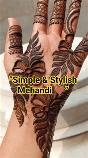 “Kar Gussa Yaar Jara Sa 😄✨ Cute & Simple Mehandi Design | Mehndi Pic #Shorts”