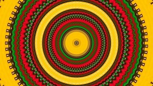 A kaleidoscopic futuristic animation in vibrant colors