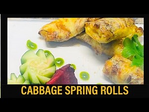 SPRING ROLLS-CABBAGE VEGGIE SPRING ROLLS (How to make Super Healthy Cabbage Spring Rolls)!