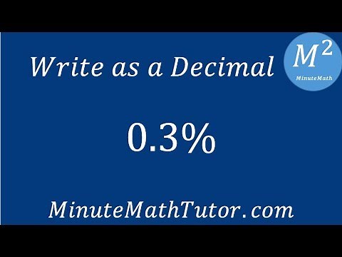 Write as a Decimal 0.3%