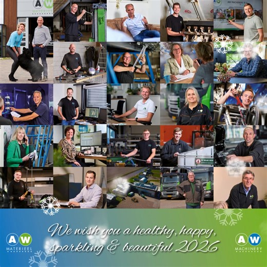 14 reactions | ✨ Namens het hele team van AW Materieel & AW Machinery wensen we een ieder gezond, succesvol en mooi 2026 toe! ✨ | AW Materieel & AW Machinery | Facebook