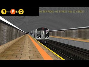 OpenBVE Special: R Train To Bay Ridge-95th Street Via 63rd Street (R160A Alstom)(Weekend G.O)